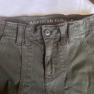 American eagle high waisted jeggings military green size 4 regular
